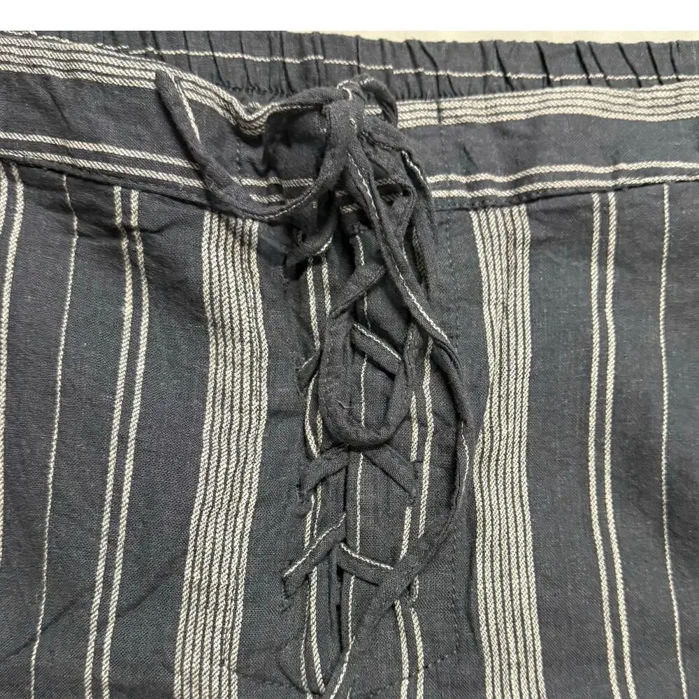 CATO Palazzo Pants Size 26/28 in Navy Blue and Cream - Picture 3 of 6